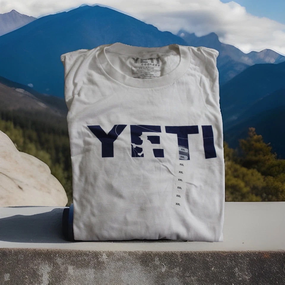 Camiseta Yeti masculina pesca logotipo Yeti manga curta branca • 2XL  - Imagem 1 de 1
