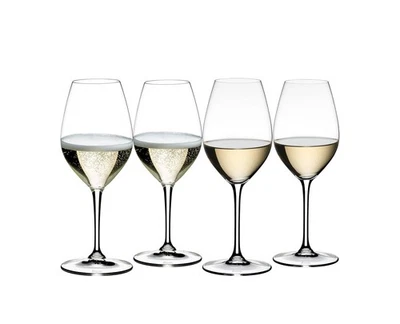 Riedel Wine Friendly White Wine Champagne Glasses Set Of 4 Crystal 440Ml - Image 1 of 4