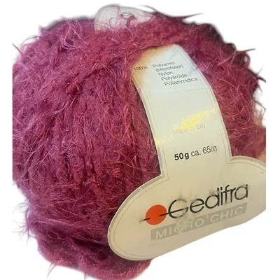 1 skein Gedifra MICRO CHIC 意大利尼龙纱 | 3346 粉色浆果 — 第 1/4 张图片