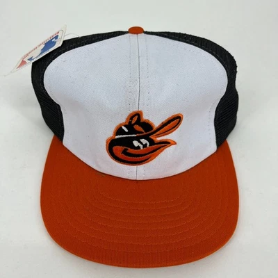 Baltimore Orioles Baseball Snapback Hat Men's One Size White Vtg 90s New NWT - Image 1 of 4