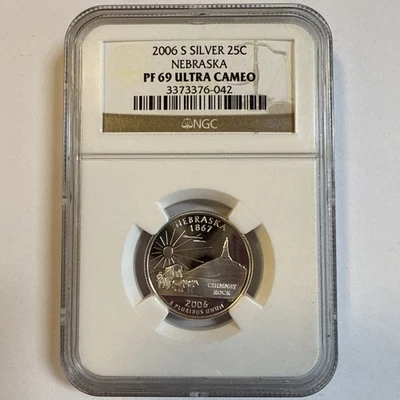 2006 S Nebraska Silver Quarter NGC PF69 Ultra Cameo - Image 1 of 4