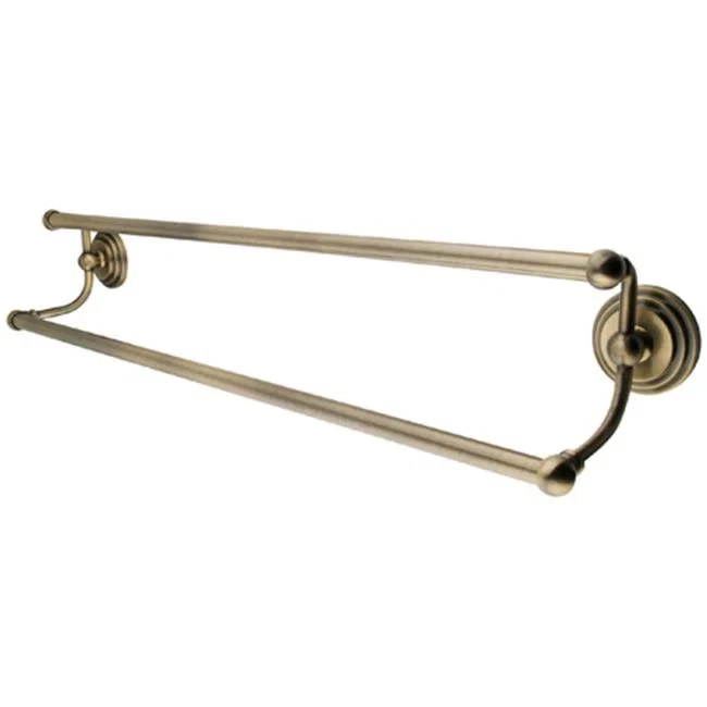 Kingston Brass BA2713AB Milano 24 Dual Towel Bar 古董黄铜 — 第 1/1 张图片