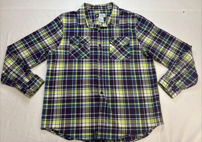 Camisa de franela tejida LRG Lifted Reasearch Group para hombre grande verde/púrpura a cuadros Foto 1 de 4