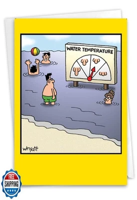 NobleWorks - 1 Funny Cartoon Card for Birthdays - Happy Bday Celebration for  - Image 1 of 4