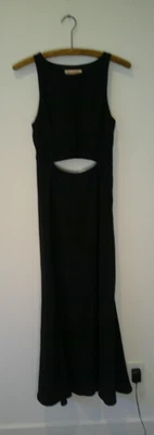 Maxi Vestido Mara Hoffman Negro Recortes 0 Largo Completo Foto 1 de 4