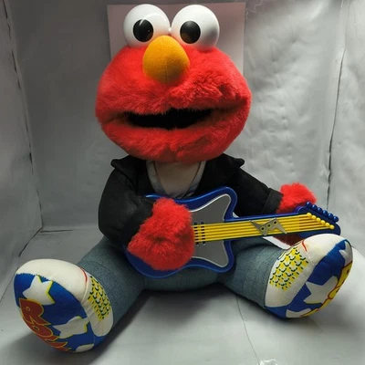 Vtg Tyco 1997 Rock N Roll Elmo Guitar Plays Music Sings and Shakes Tested Works - Image 1 of 4
