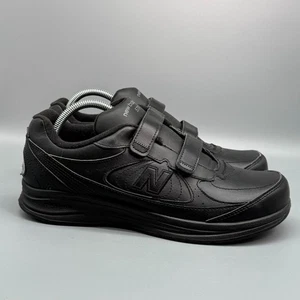 Zapatillas bajas New Balance 577 de cuero negras para caminar con gancho y bucle para hombre 9 - Imagen 1 de 9