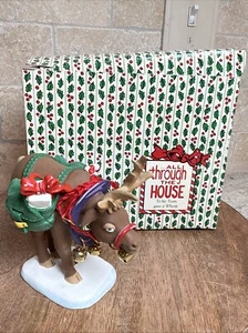 Dept 56 All Through the House "To His Team Gave A Whistle" Christmas Reindeer - Picture 1 of 14