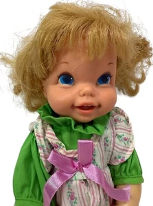 Vintage 1960s Mattel BOUNCY BABY GO BYE BYE 10" Doll Marked 1968 w/ Dress - Picture 1 of 8
