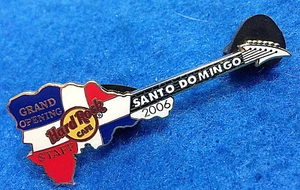 SANTO DOMINGO DR OPENING STAFF DOMINICAN ISLAND FLAG GUITAR Hard Rock Cafe PIN - Picture 1 of 1