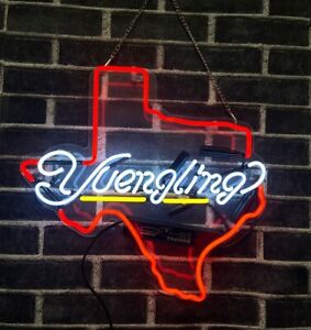 New Yuengling Texas Map Neon Light Sign 20"x16" Acrylic Beer Lamp Wall Glass