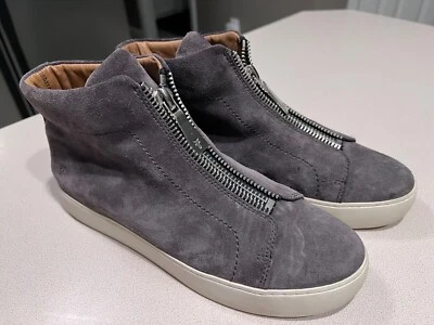 FRYE 女式绿色磨砂皮革拉链前中帮运动鞋 9.5M 码 — 第 1/4 张图片