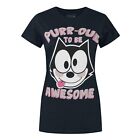 Goodie Two Sleeves Womens/Ladies Purr-oud To Be Awesome Felix The Cat (NS8023)