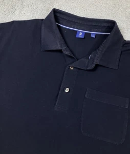 FOOTJOY FJ 1857 Navy Blue Cotton Blend Stretch Short Sleeve Polo Mens SZ Large - Picture 1 of 7