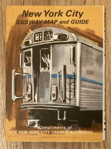 Mint 1966 NYC New York Subway Elevated Map. Brooklyn Manhattan Queens Bronx - Picture 1 of 2