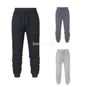 Winter Men's Casual Pants Sweatpants Joggers Fleece Lined Active Warm Trousers - Picture 1 of 38
