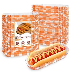 300 Pcs Paper Hot Dog Trays 6 Inch Paper Food Trays Concession Stand Supplies... - Picture 1 of 7