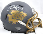 Mini casque de vitesse ardoise signé Derrick Johnson Kansas City Chiefs-Beckett avec holo