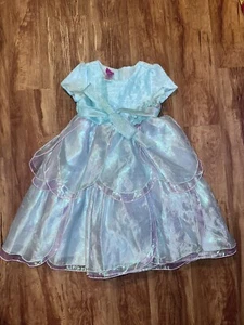 Girls size 6X Disney The little Mermaid Princess Ariel Aqua Dress Ball room Fair - Picture 1 of 5