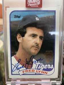 Fred Lynn +Jim Rice Auto #11/11🟥⚾️ '89 Topps 🔥🔥 - Picture 1 of 4