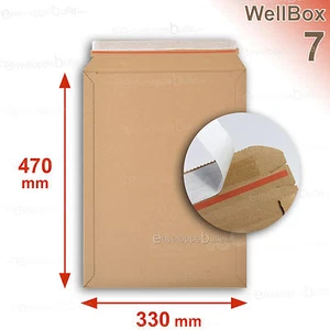 100 Enveloppes carton rigide renforcé 330x415 Wellbox 7