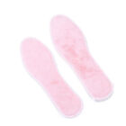 1Pair Pink Winter Warm Insoles Women Thicken Thermal Plush Shoe Pad Sport Insert