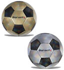 Barocity Classic Modern Pattern Soccer Balls Set of 2 - Gold, Silver - Size 5
