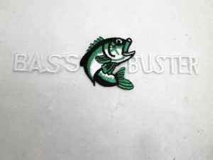 Game Fish Bass Buster Iron On Patch Applique - Picture 1 of 1