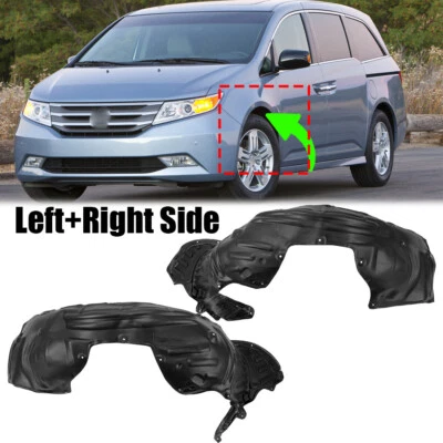 Set of 2 Fender Liners Front Left+Right Side For Honda Odyssey 2014 2015-2017 - Image 1 of 4