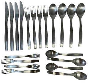 Gourmet Settings Loft Flatware 20 Pc Set 18/10 Stainless Service for 4 - Picture 1 of 21