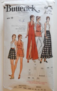 Butterick 6656 pattern Dress Top Shorts Skirt Pants Sz 14 Cut Complete knits - Imagen 1 de 2