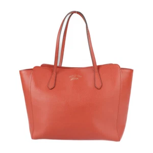 GUCCI Tote Bag 354397 Swing tote Shoulder Bag Large leather Red - Picture 1 of 9