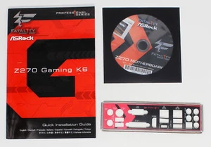 ASRock Fatal1ty Z270 Gaming K6 - SET Handbuch IO Shield Slotblende CD (#16363) - Bild 1 von 1