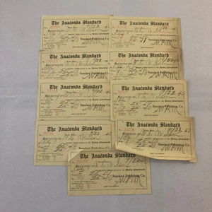 The Anaconda Standard Butte Montana Newspaper Document Ephemera Lot 9x 1910 - Bild 1 von 6