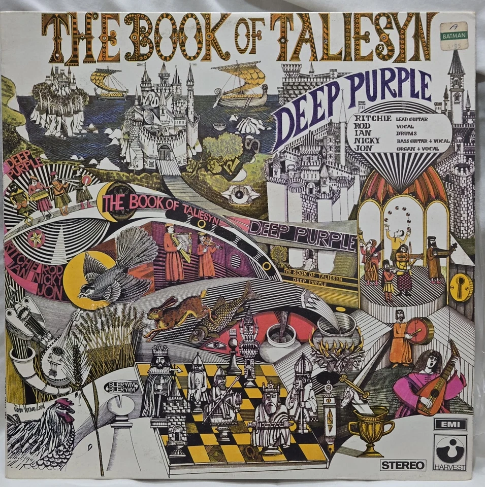 The Book of Taliesyn by Deep Purple Vinyl LP Record (EMI, 1969) - Image 1 of 4