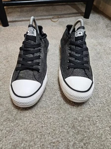 Zapatos para mujer Converse All Star negros brillantes Chuck Taylor talla 8 145296C - Imagen 1 de 8