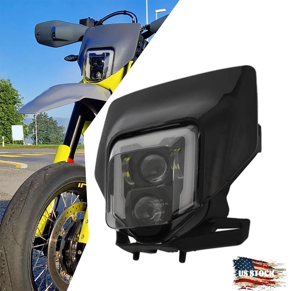 Farol de LED com máscara DOT para Husqvarna FC FE FX TC TE TX 125 250 300 350 450 501 - Imagem 1 de 4