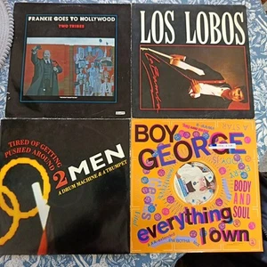 4 x Vinyl 12" Singles - Boy George, Frankie, Los Lobos, 2 Men - Picture 1 of 5