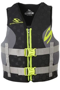 Stearns Adult Men's Life Vest Boating Swim Jacket, Green Grey Black Small/Medium - Picture 1 of 4
