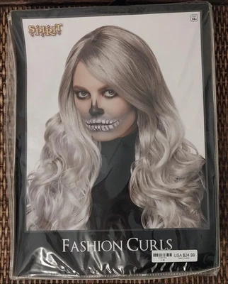 Spirit Halloween Cosplay Peluca Larga Gris Plata Rizos Ondulado Esqueleto Reina Disfraz  Foto 1 de 4