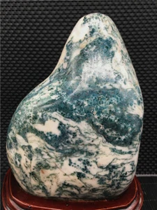 7.78Lb  Natural water grass agate rough polishing specimen healing,+ stand   - Picture 1 of 11