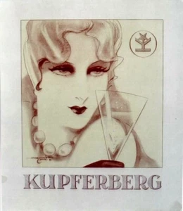 Original Vintage Plakat KUPFERBERG DEUTSCHER SEKT 1930 - Bild 1 von 1
