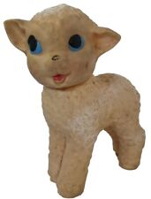 Vintage Baby Toy Sun Rubber Co Squeak Lamb  1950's Sheep Baby Nursery Works!