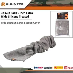 3x Gun Sock 6 Inch Extra Wide Silicone Treated Rifle Shotgun Large Scoped Cover - Picture 1 of 6