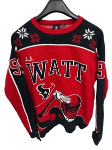JJ Watt Ugly Christmas Sweater Size XXL HOUSTON TEXANS #99 NFL Team Apparel - Picture 1 of 7