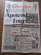 13 SCUDETTO INTER CORRIERE DELLO SPORT 29 MAGGIO 1989 GENOA BARI IN A CALCIO