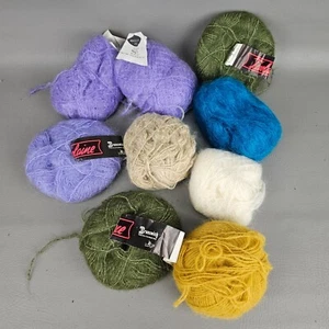 Lote de hilo de mohair vintage - Nomis, mohair italiano, primadonna, Brunswick, Dexter - Imagen 1 de 5