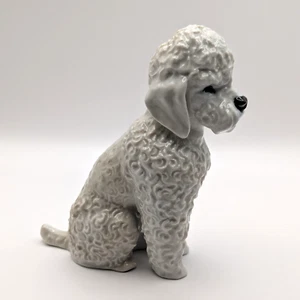 Rosenthal Poodle Figurine 5 1/2" Porcelain Sitting Dog Figure #1027 Germany - Picture 1 of 10