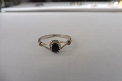 Bella Argento- Anello, 925 Argento Con Nero IN Onice - Immagine 1 di 3