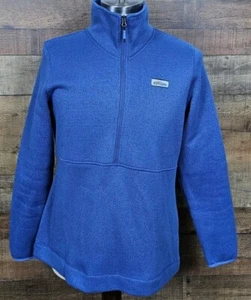 Orvis Sweater Mens Medium M Pullover 1/2 Zip Sweatshirt Fleece Blue - Picture 1 of 6